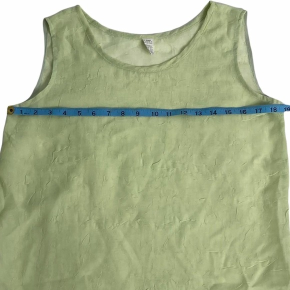 TOP Season Sage Light Green Sleeveless Round Neck Tank Top Blouse - Picture 7 of 10